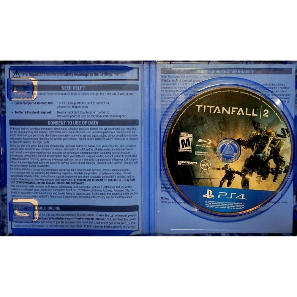 Titanfall 2 (Sony PlayStation 4, 2016)MANUAL ONLINE, CLN DISC, FAST SHIPPING